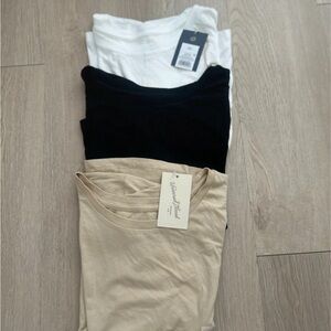 Universal Thread Crop Tops - White, Black, and Tan